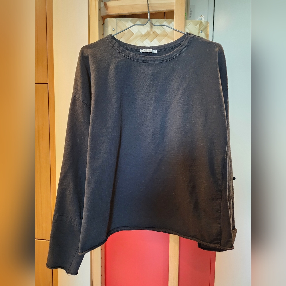 Zara wide sleeve cotton sweatshirt med